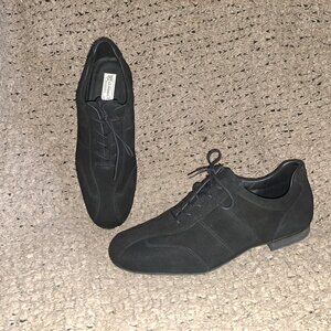 WERNER KERN-Cuneo-Black Suede Dancing Shoes-Suede Bottoms-Sz 8 UK/9 US-NWOB